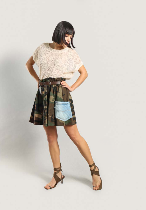 MIni gonna mimetico Le Streghe