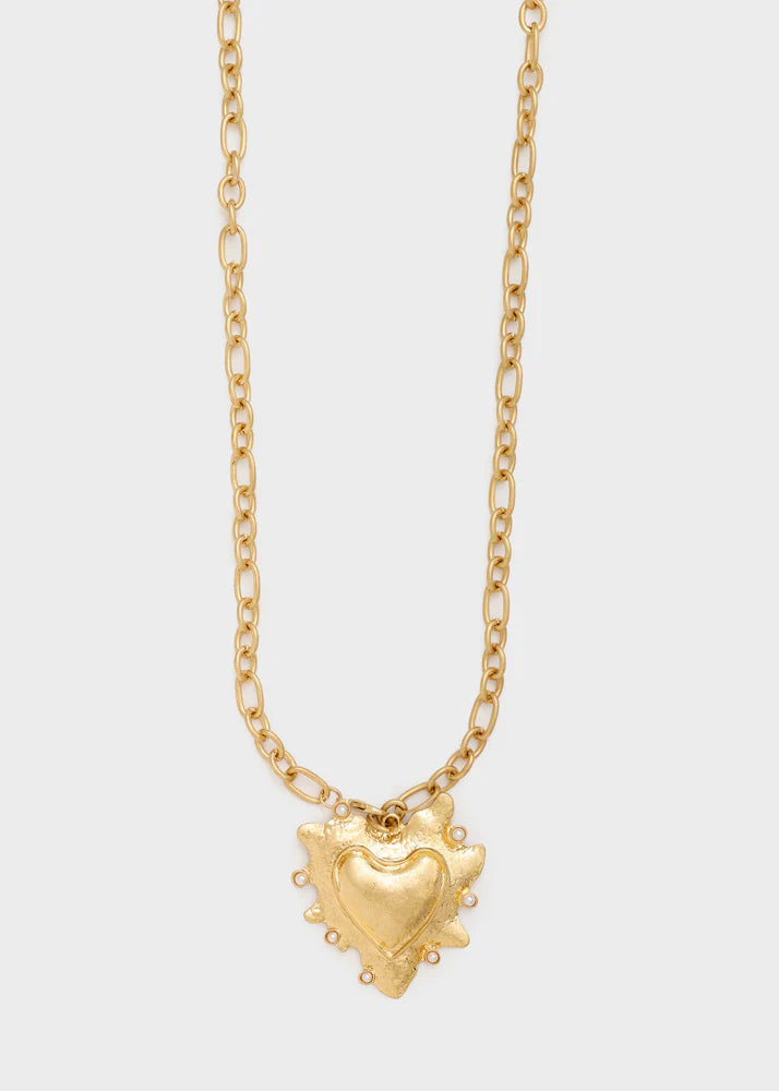 Collana lunga cuore sacro oro