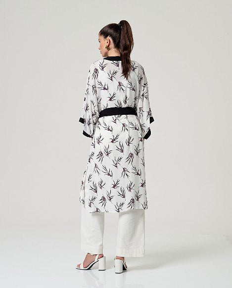 Kimono fluido con cintura Surkana