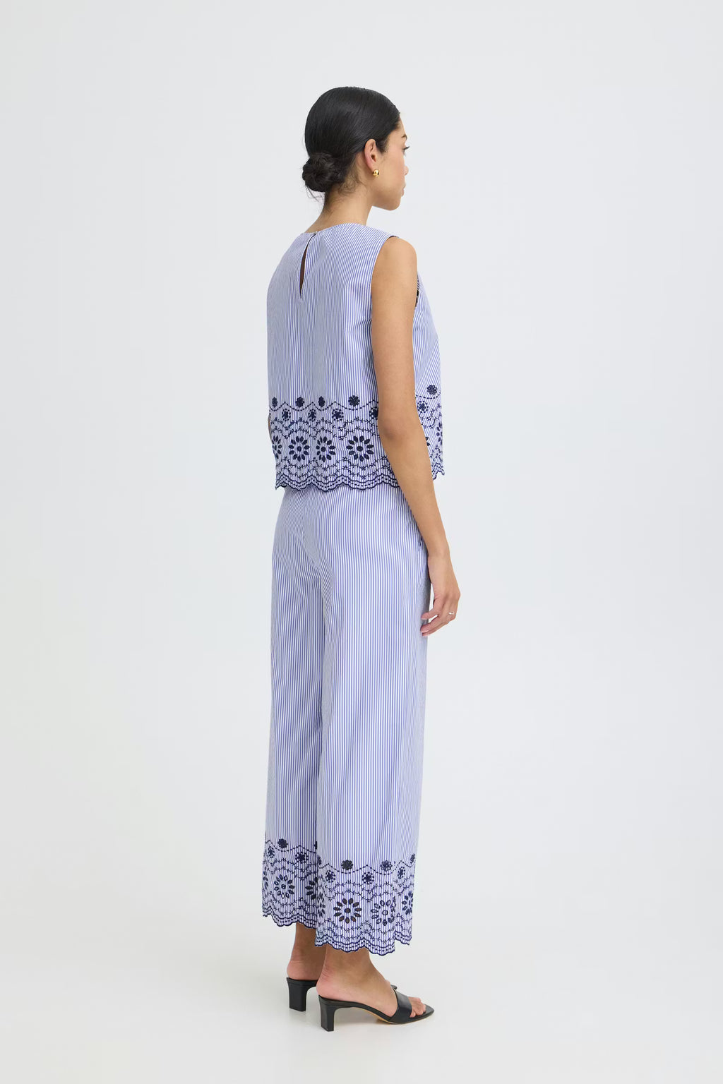 Pantalone righe blu