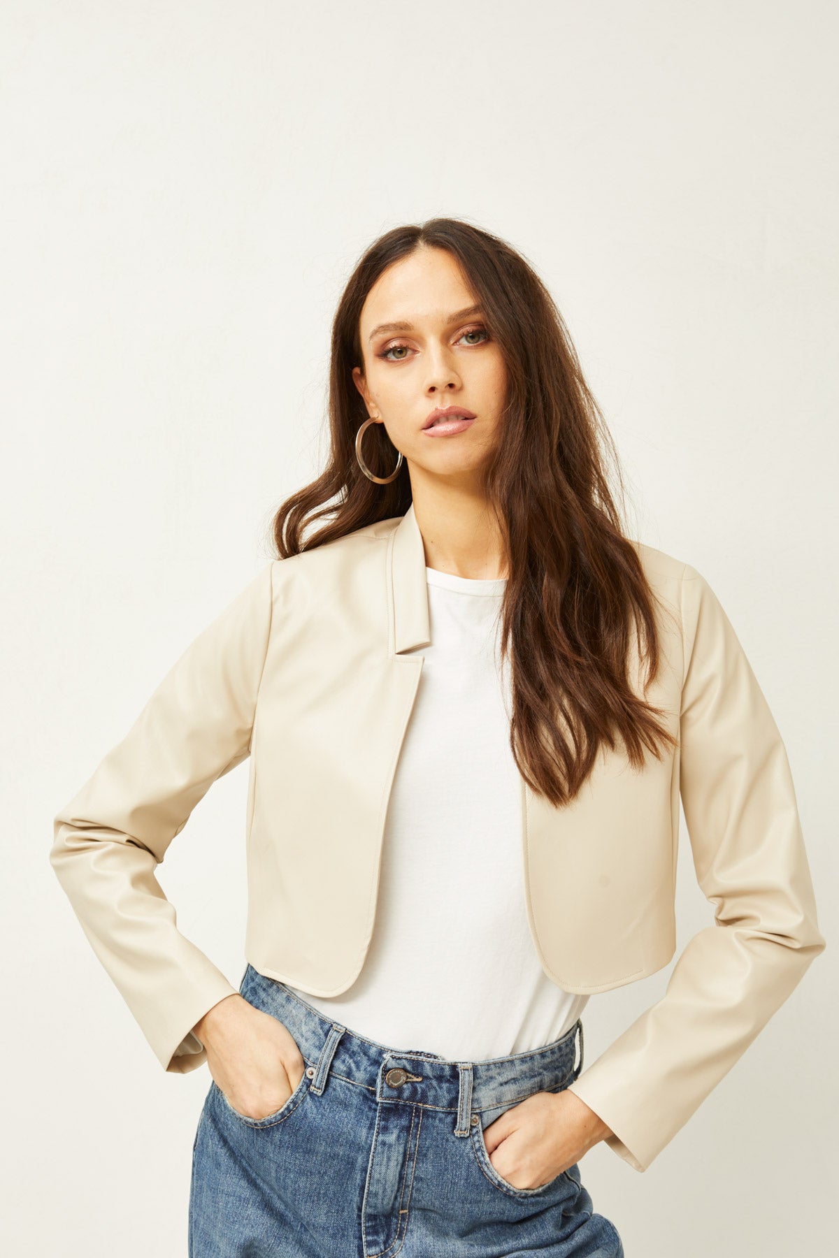 Bolerino ecopelle bianco Souvenir