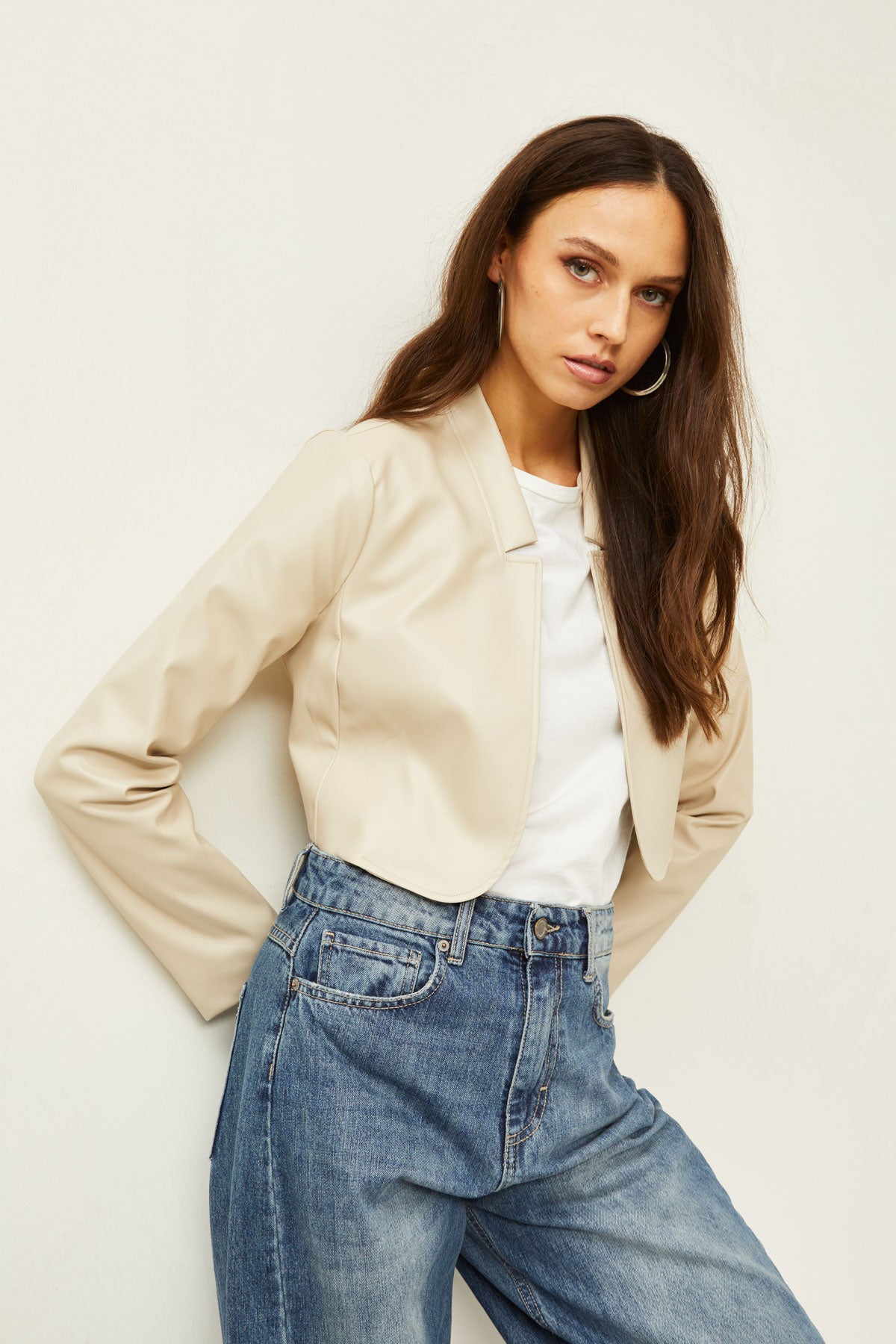 Bolerino ecopelle bianco Souvenir