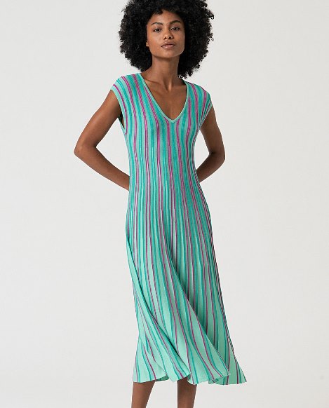Abito midi in maglina smanicato