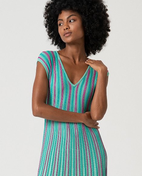 Abito midi in maglina smanicato
