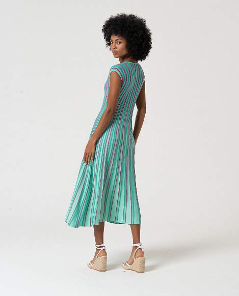 Abito midi in maglina smanicato