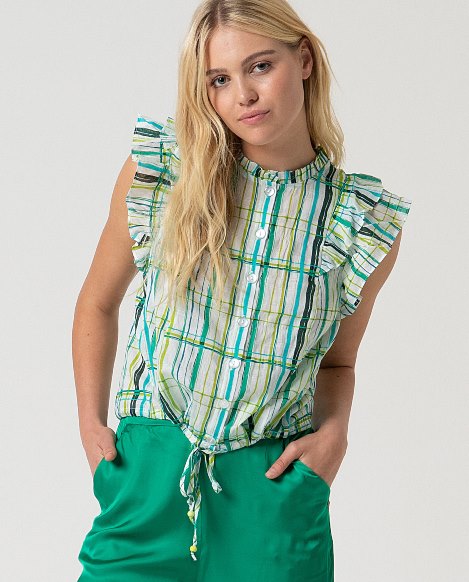 Blusa manica svasata e coulisse GIULIA