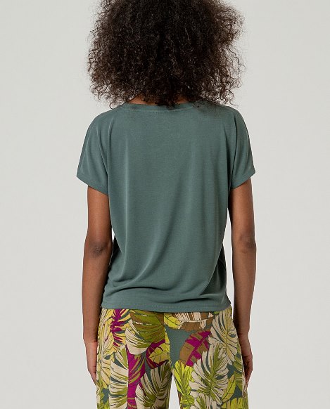 T shirt scollo a V in modal Surkana