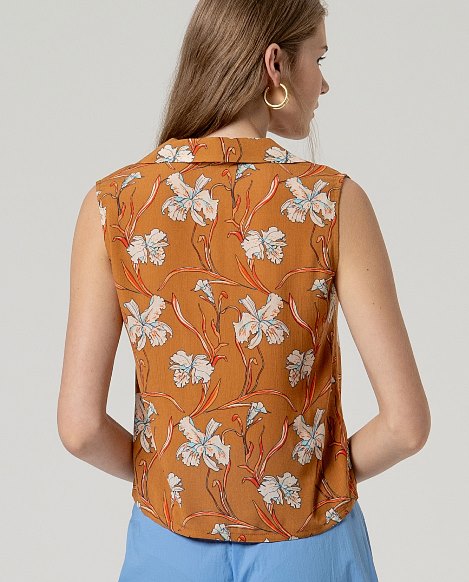 Camicia smanicata fiori Surkana