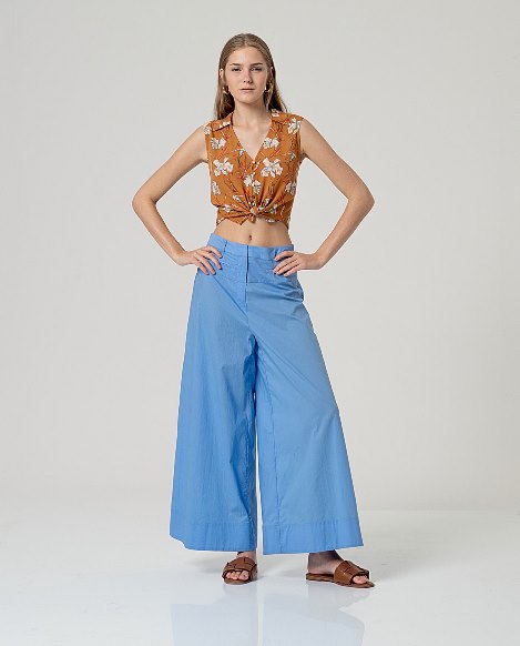 Camicia smanicata fiori Surkana