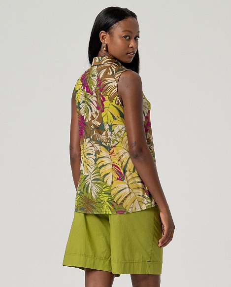 Camicia smanicata palme Surkana