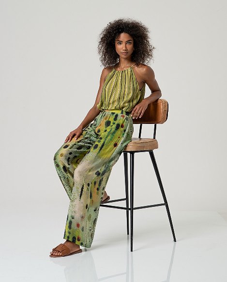 Pantalone ampio molla vita Surkana