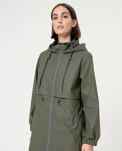 Parka impermeabile verde militare