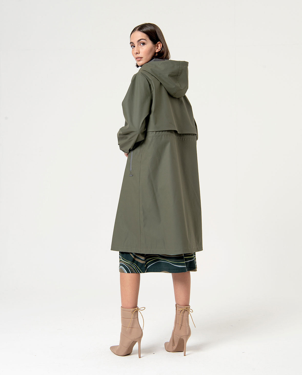 Parka impermeabile verde militare