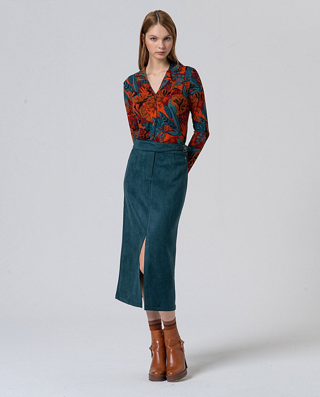 Longuette velluto VERDE -50%