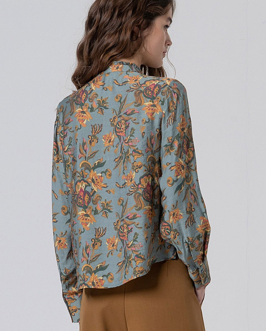 Camicia coreana floreale KORA -50%