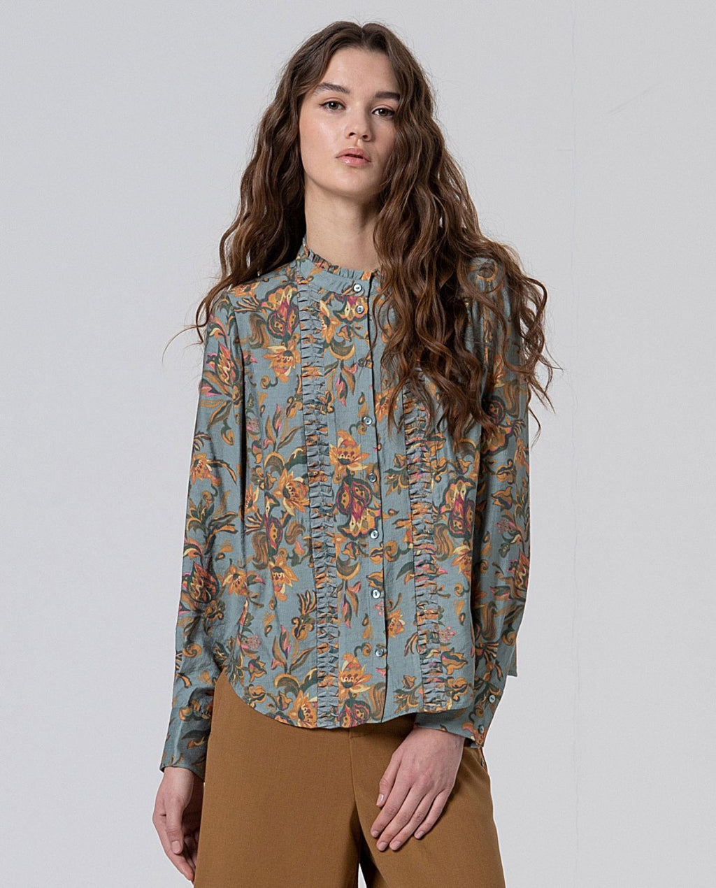 Camicia coreana floreale KORA -50%