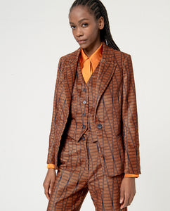 Blazer un bottone arancio