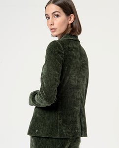 Blazer in velluto verde