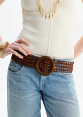 Cinta DAISY traforata marrone