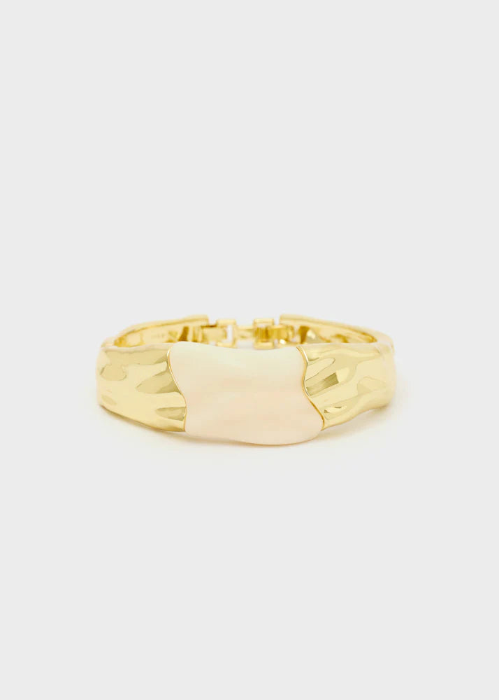 Bracciale SAND in resina offwhite/oro