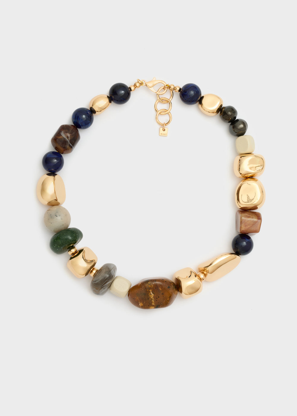 Collana PEPITE resina ORO/BLU