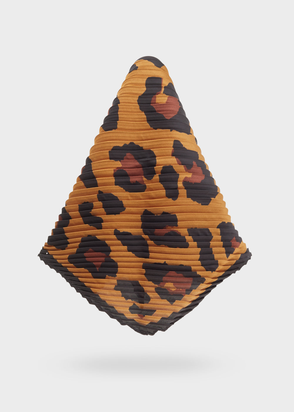 Foulard LEOPARD plissè marrone/nero