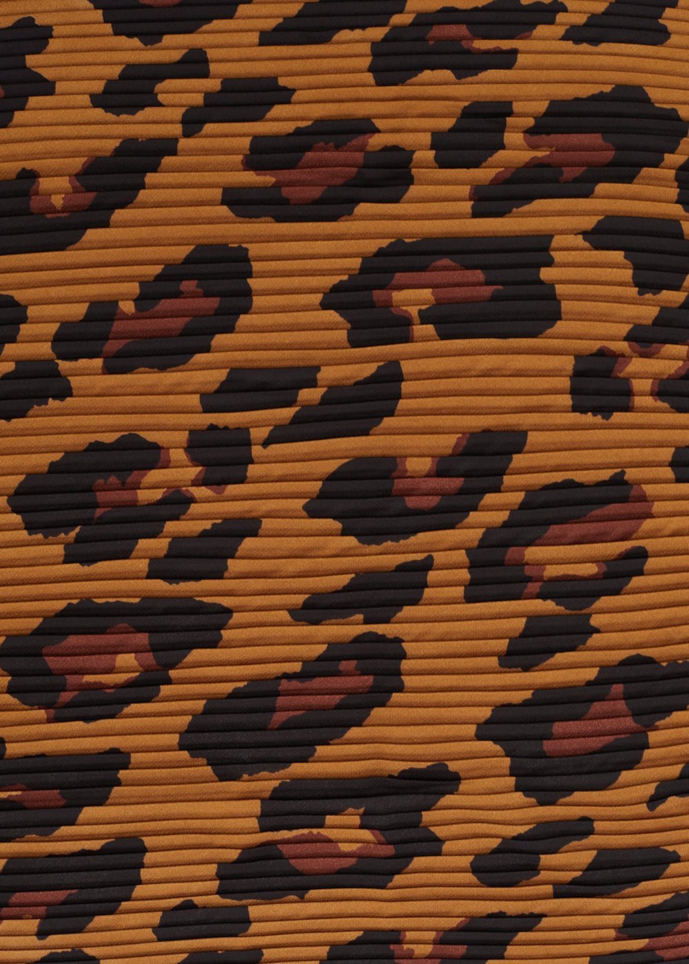 Foulard LEOPARD plissè marrone/nero