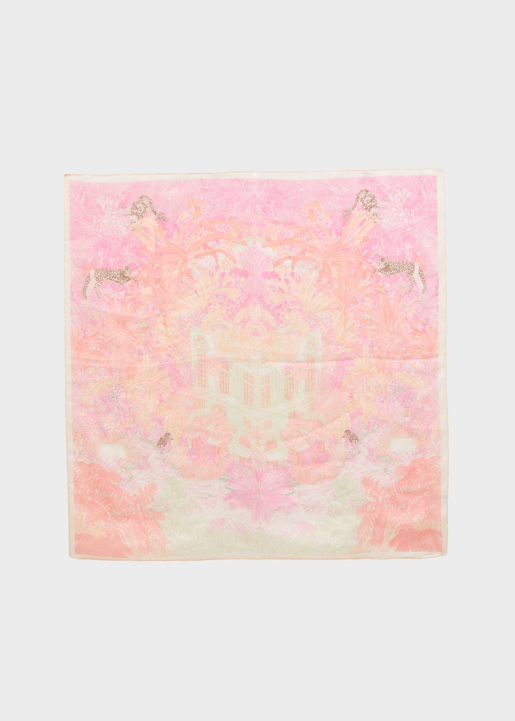 Foulard fantasia GIUNGLA arancio/rosa NALI