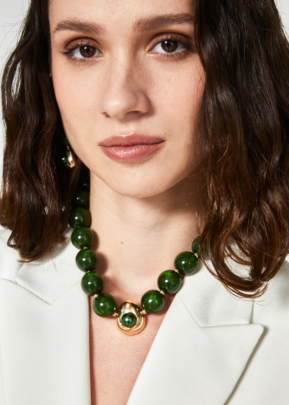 Collana MINDY girocollo resina verde