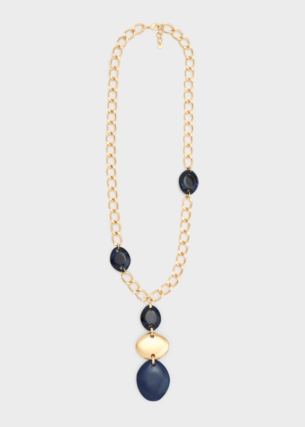 Collana GLAZE pendente resina ORO/BLU