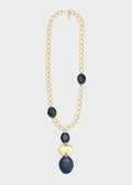 Collana GLAZE pendente resina ORO/BLU