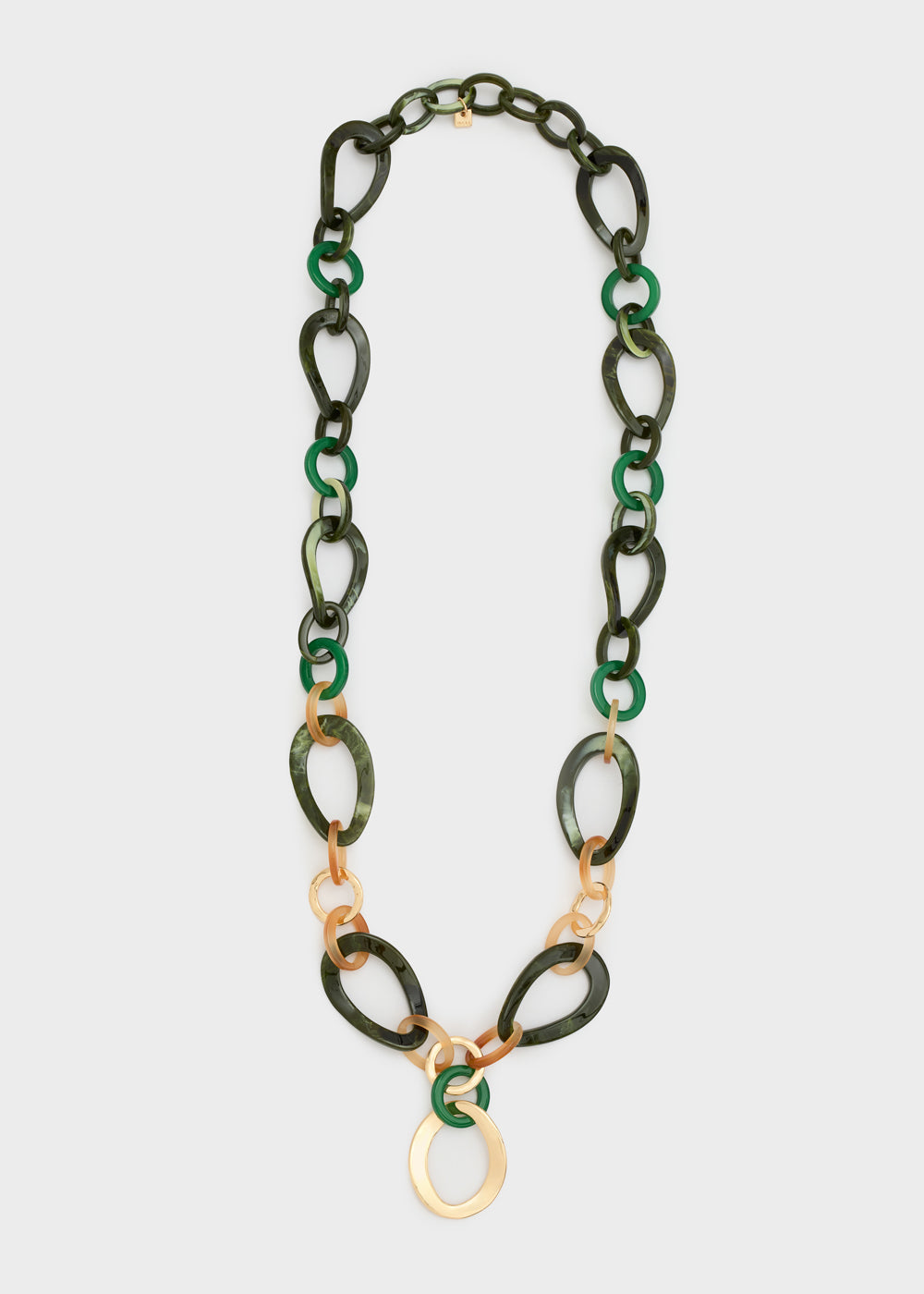 Collana lunga catena resina VERDE