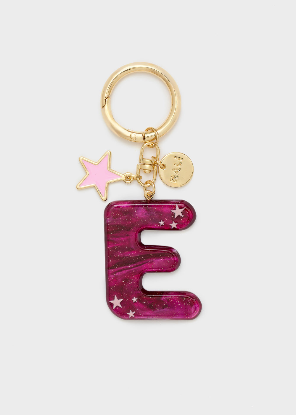 Portachiavi lettera con charms