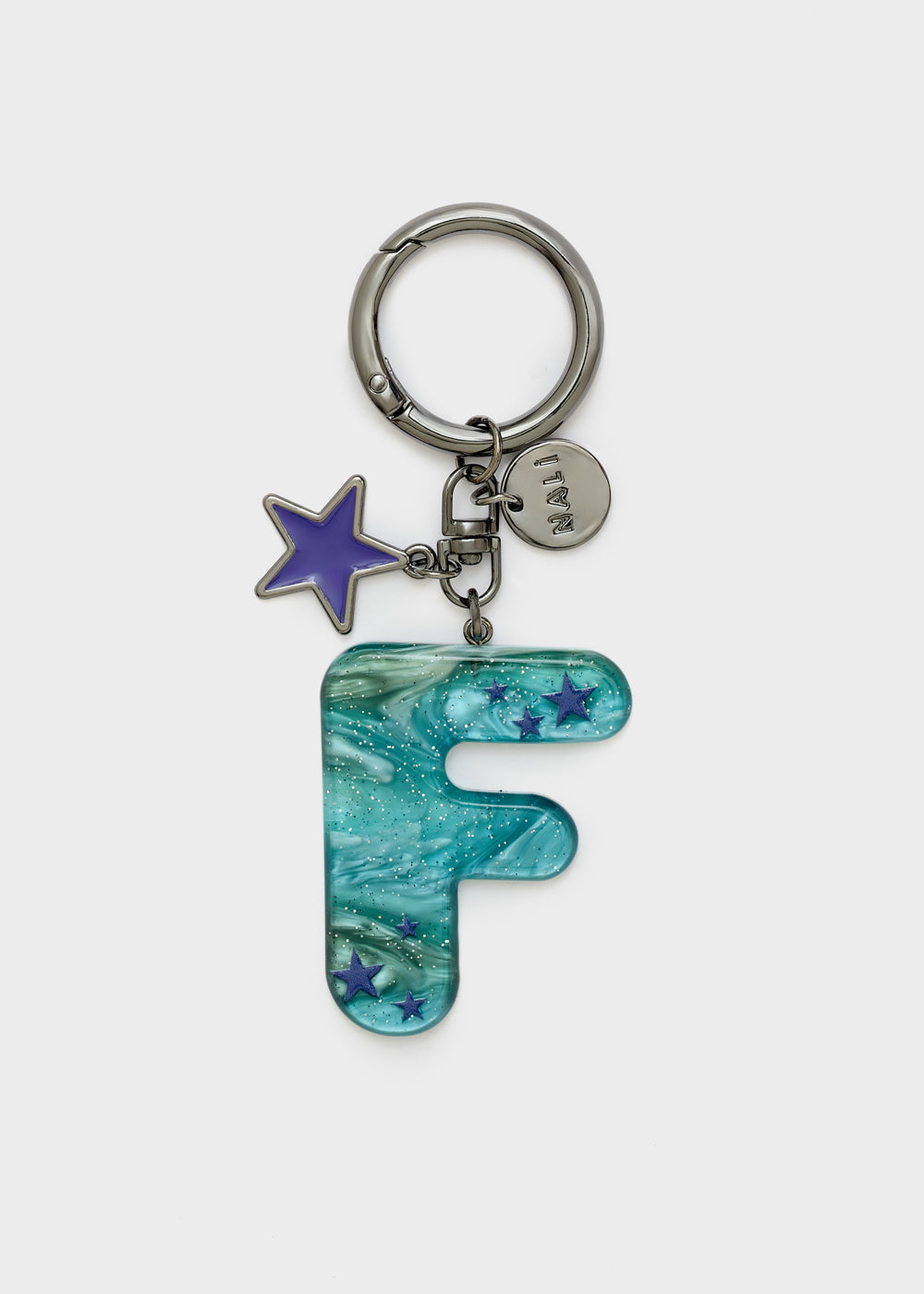 Portachiavi lettera con charms