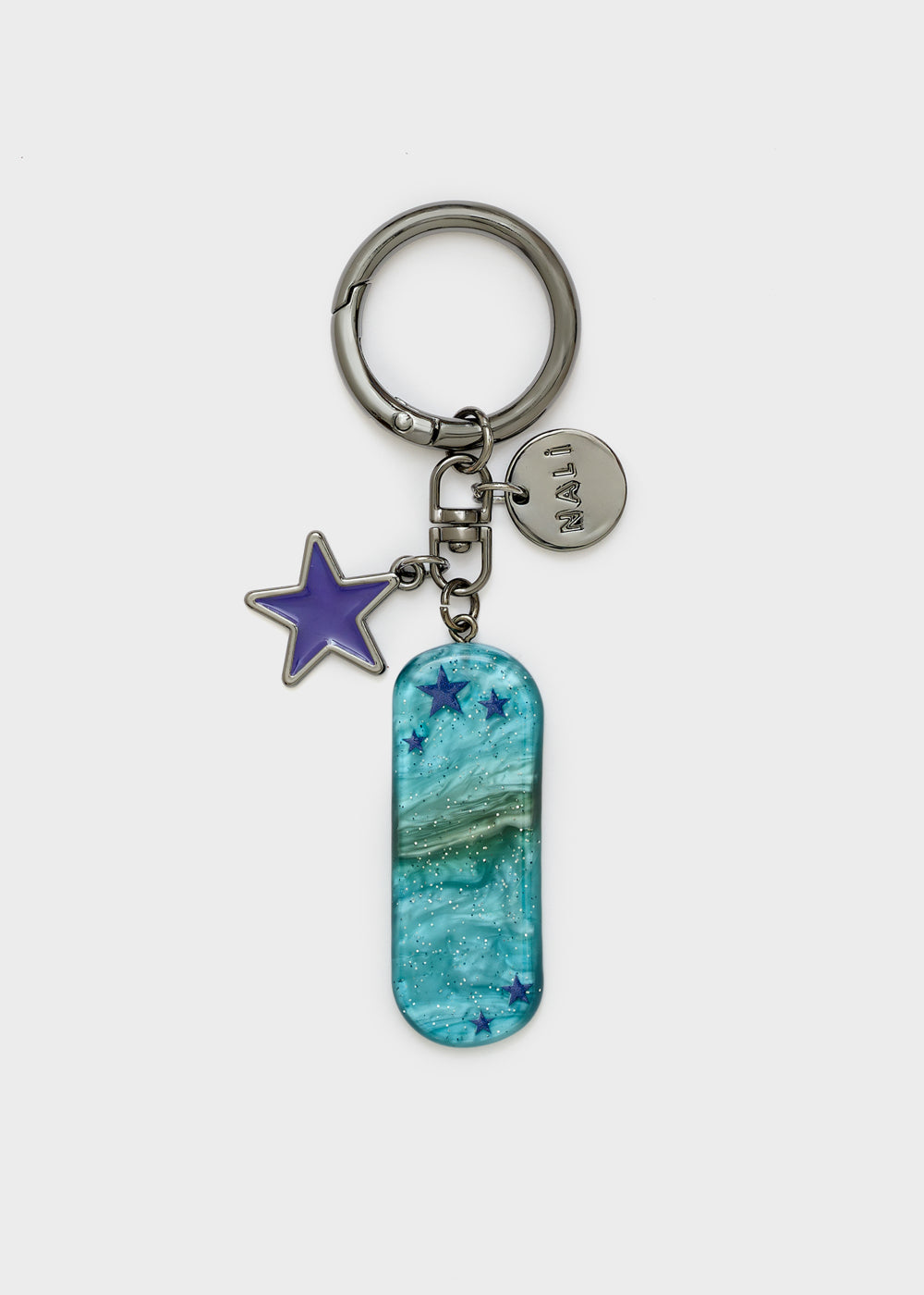 Portachiavi lettera con charms