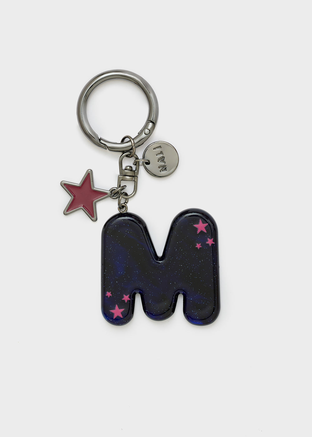 Portachiavi lettera con charms