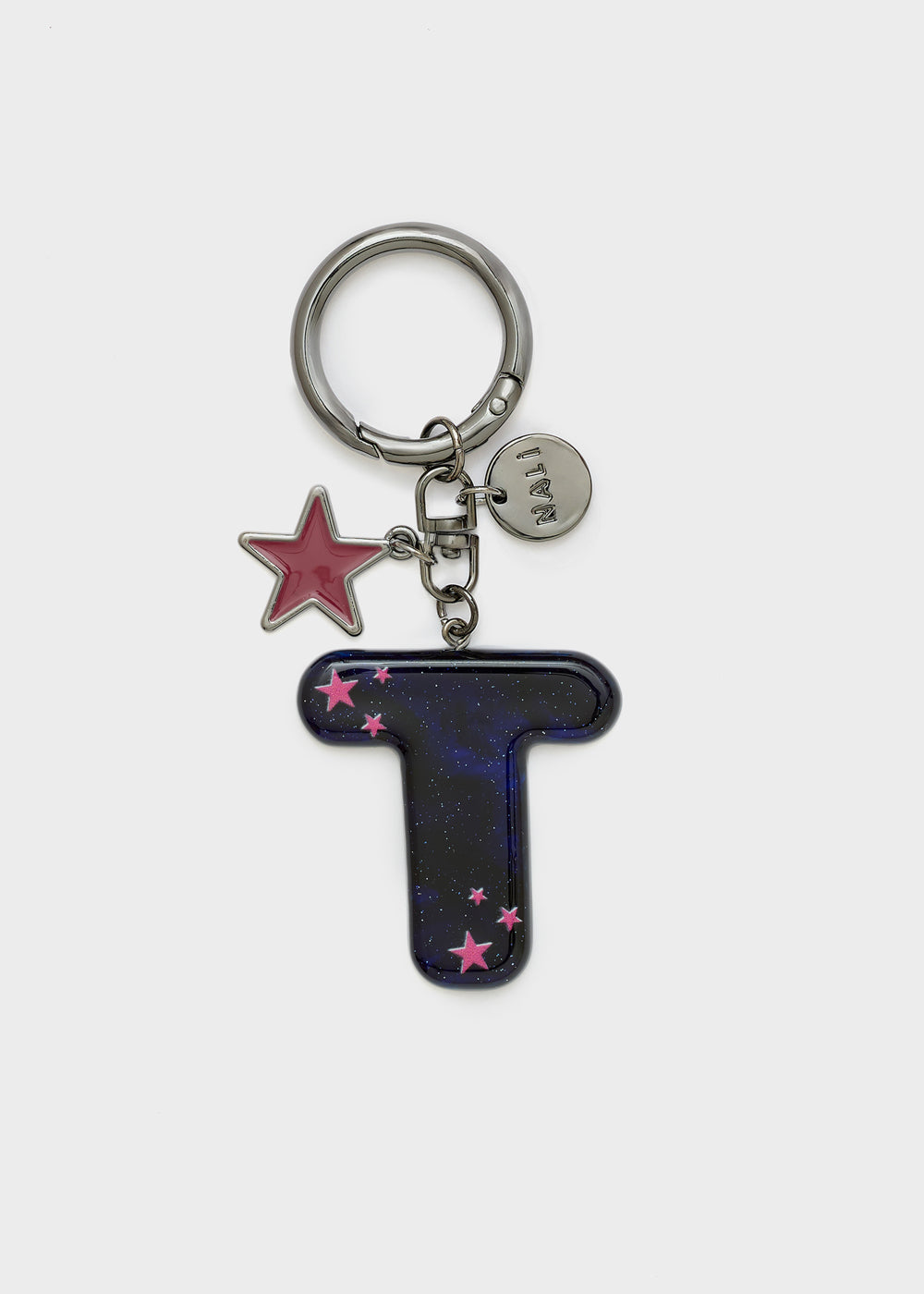 Portachiavi lettera con charms