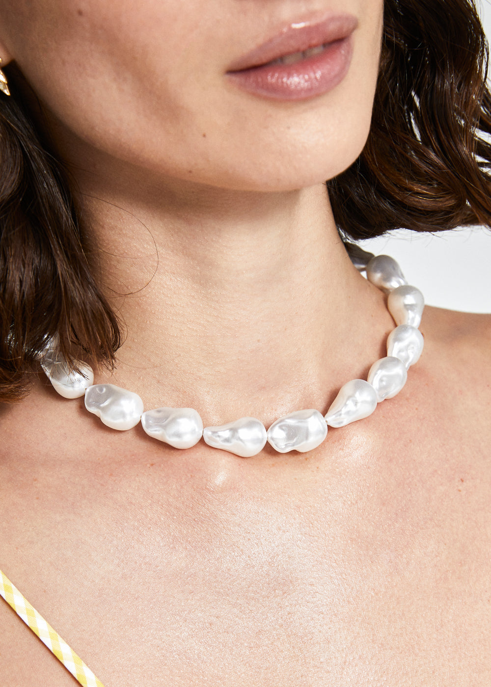 Collana girocollo perle bianche LISA