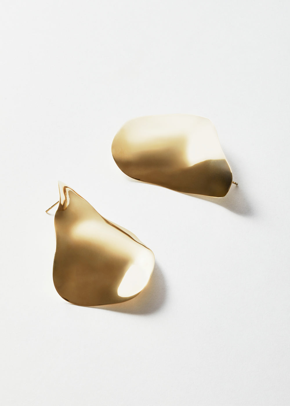 Orecchini oversize ondulati oro