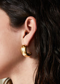Orecchini mezzo cerchio chunky oro