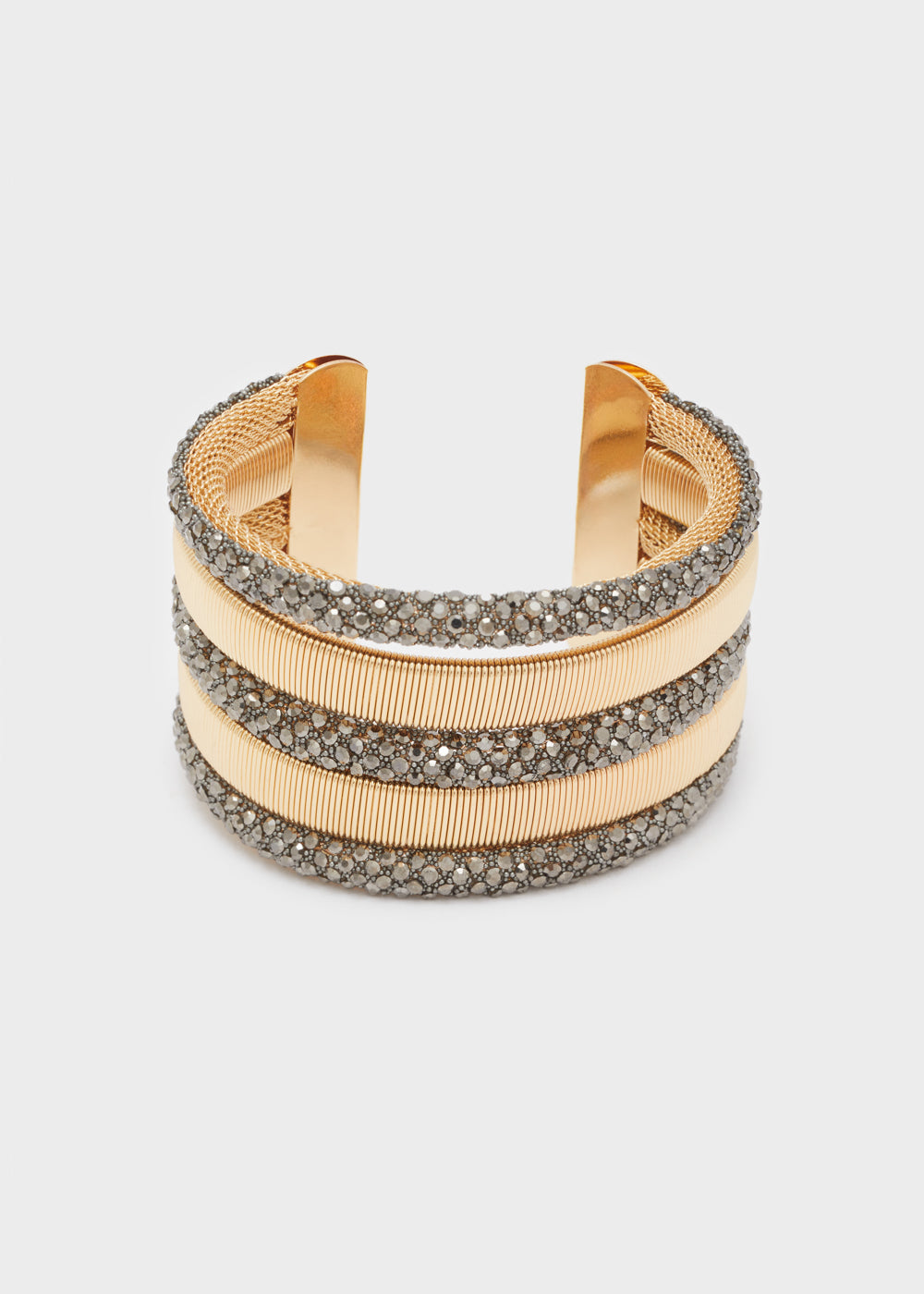 Bracciale BANGLE oro pietre nere