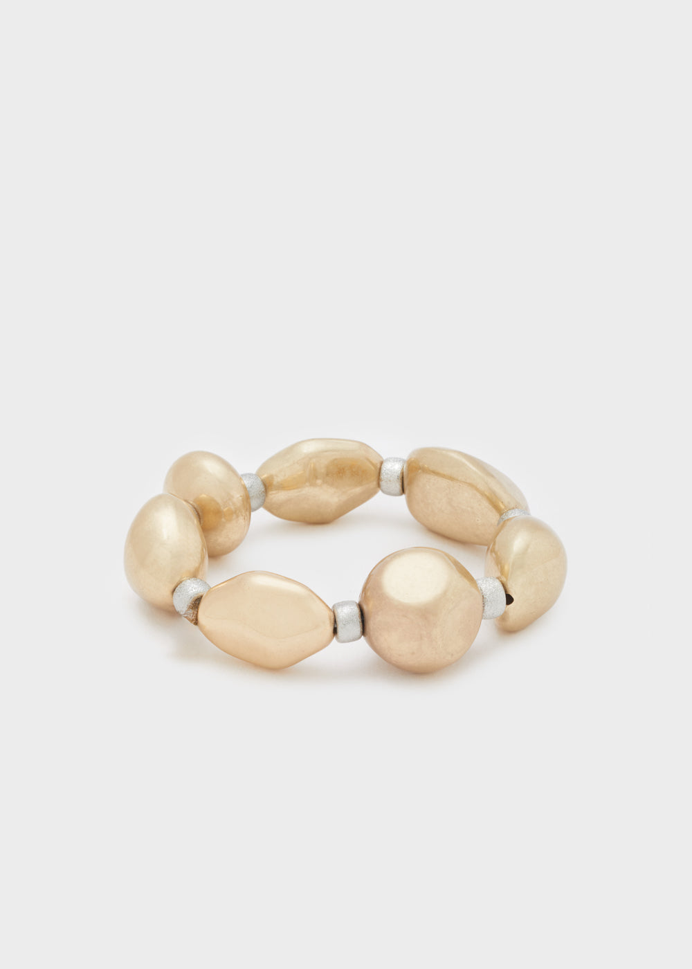 Bracciale ciottoli oro spazzolato