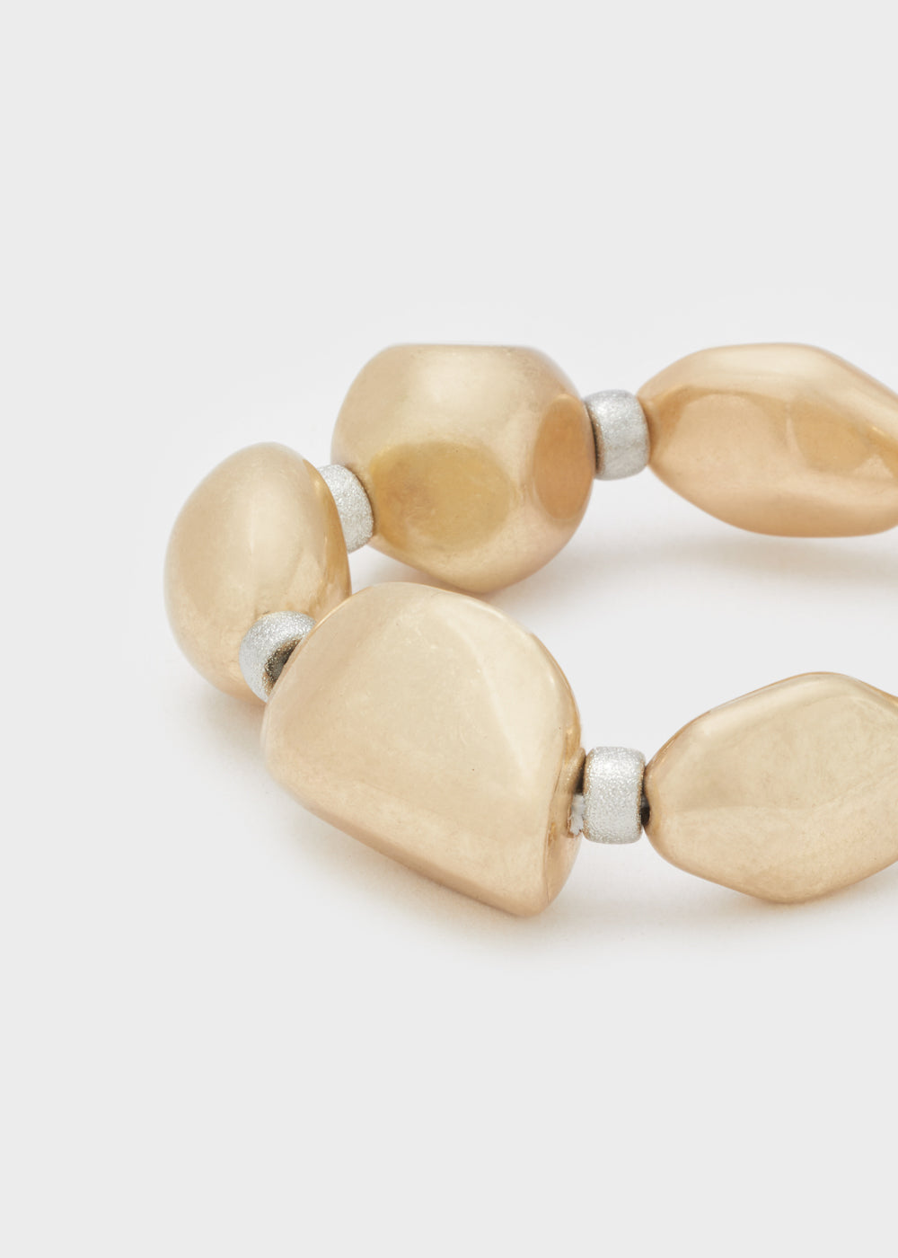 Bracciale ciottoli oro spazzolato