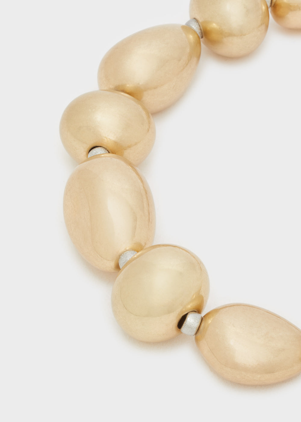 Collana girocollo ciottoli oro spazzolato