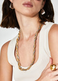 Collana intrecciata oro/argento