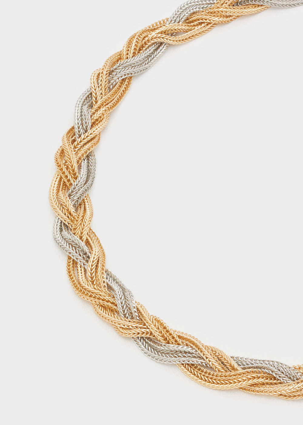 Collana intrecciata oro/argento