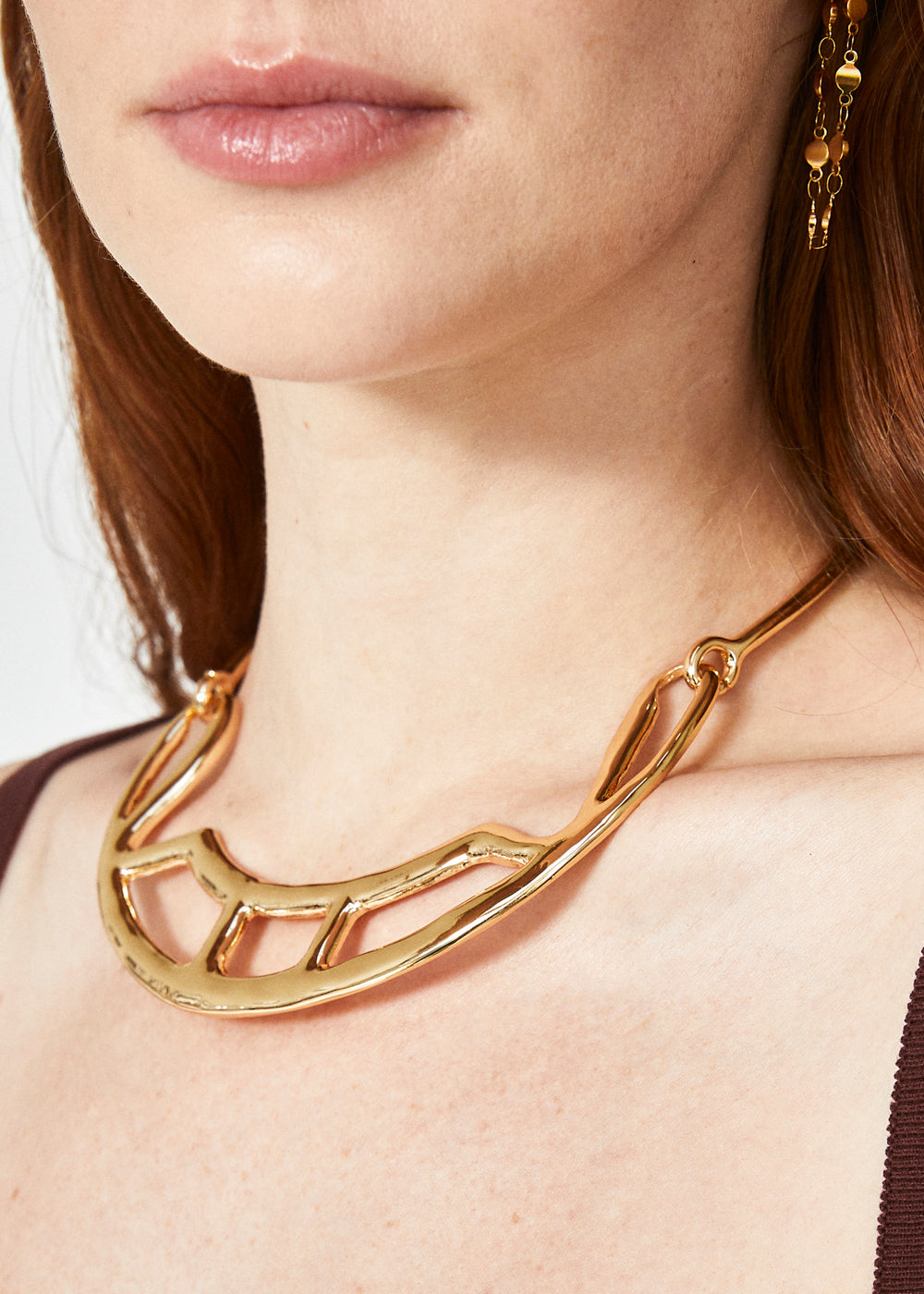 Collana girocollo elemento rigido oro