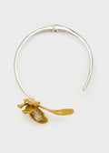 Choker rigido con fiore smaltato