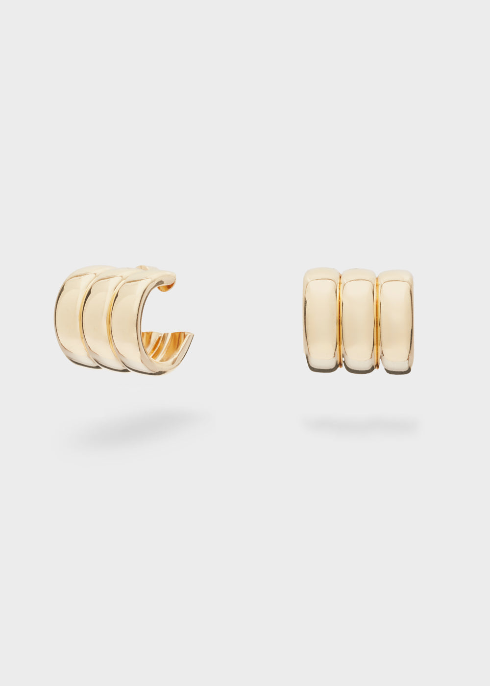 Orecchini triplo cerchio chunky oro