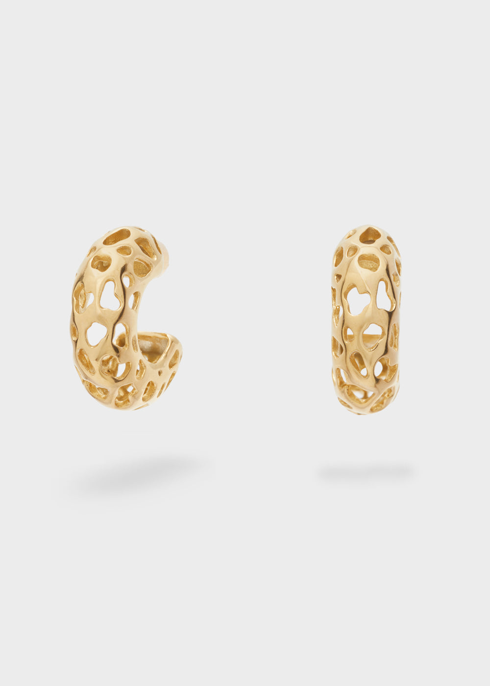 Orecchini cerchio intarsiati oro